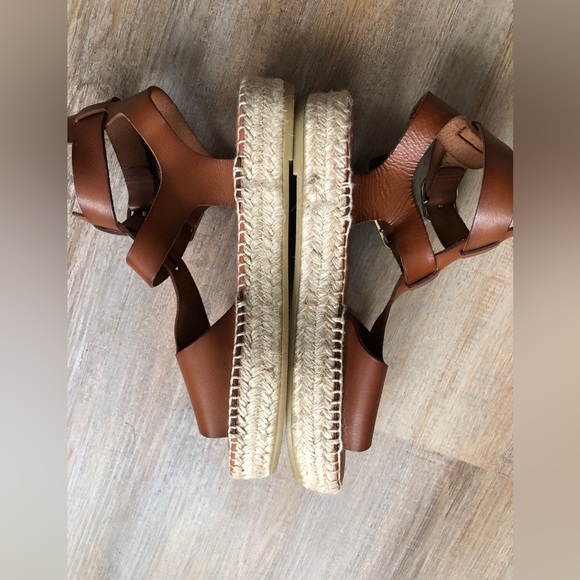 Anthropologie Leather Brown Sandals | Clio Gladiator Espadrilles | 38 EU 7.5 US - Picture 8 of 16